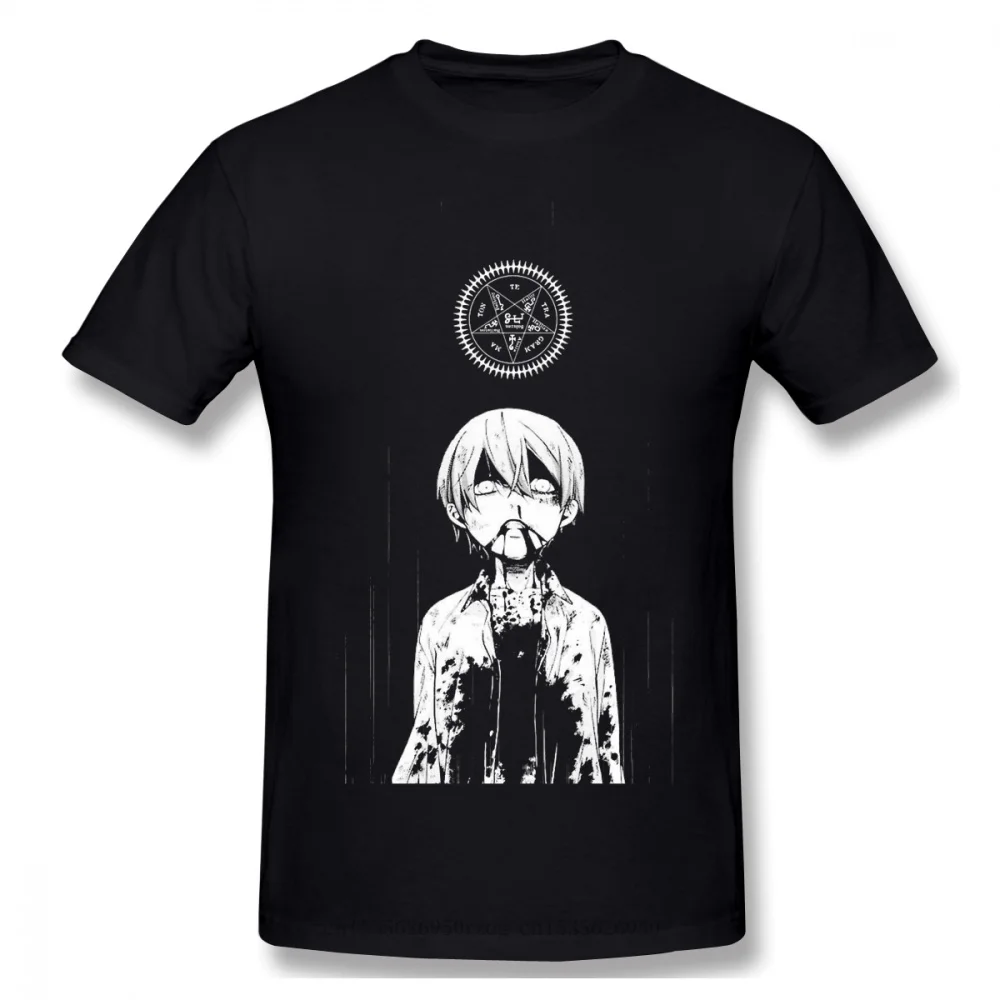 Men Homme Black Butler Ciel Phantomhive Anime Series T-Shirt Ciel's Seal Pure Cotton Tees Harajuku TShirt | Мужская одежда