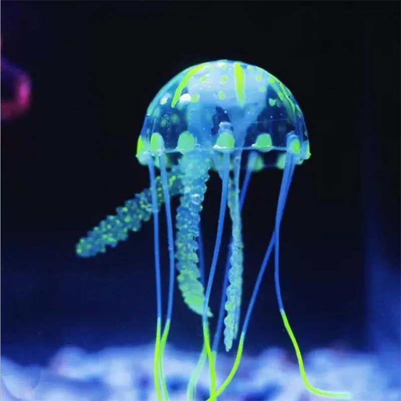 Swim Glowing Effect Artificial Jellyfish Aquarium Decoration fish tank ornaments,mini landscape ornaments,fish tank decorations,aquarium ornaments,artificial plants,artificial aquarium plants Fish Tank Underwater Live Plant Luminous Ornament Aquatic Landscape