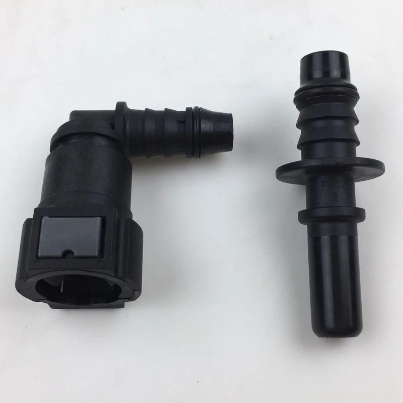 9.89 ID8 New Car Curved Fuel Line Quick Connector Urea Pipe Hose Fittings Filter Fitting For BMW Benz Hose Fuel Quick Connector