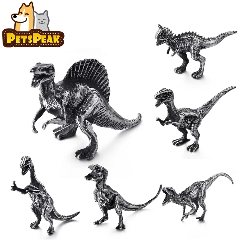 

Stainless Steel 316L Dinosaur Figurine Sculpture T-rex Velociraptor Dragon Crafts For Decoration Halloween Home Gift