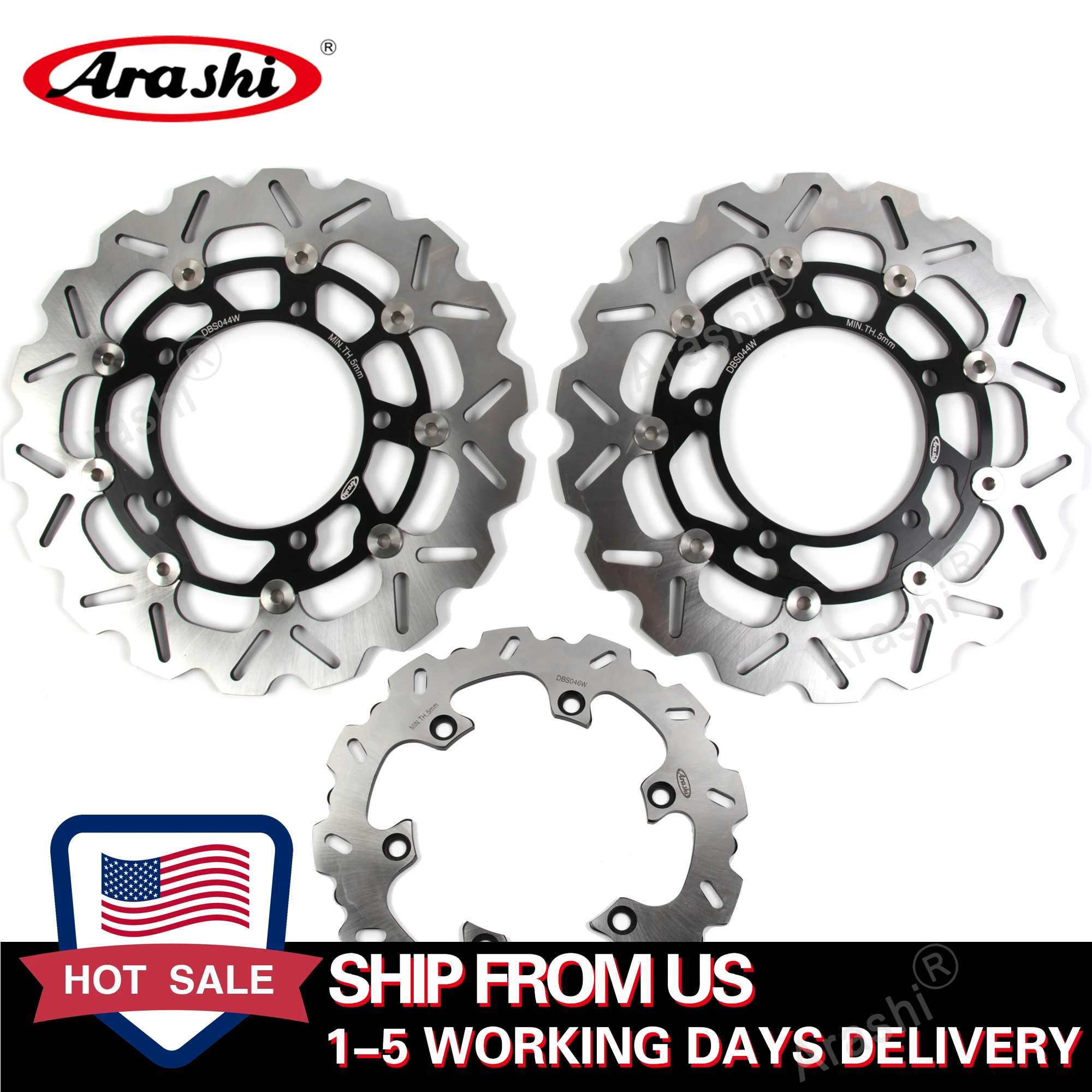 Корабль из США для SUZUKI HAYABUSA GSXR1300 2008 - 2015 CNC передние роторы задний тормозной диск
