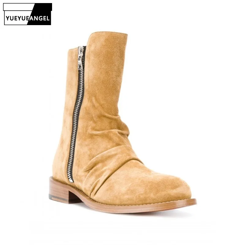 calf suede leather