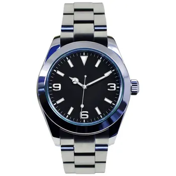 

BLIGER Solid 39mm Black Dial Sapphire Glass Polished Bezel Automatic Movement Men's Watch Deploment Clasp
