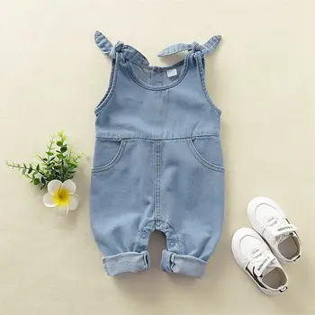 

US Newborn Baby Boy Baby Girl Clothes Denim Romper Jumpsuit Outfit Set Overall