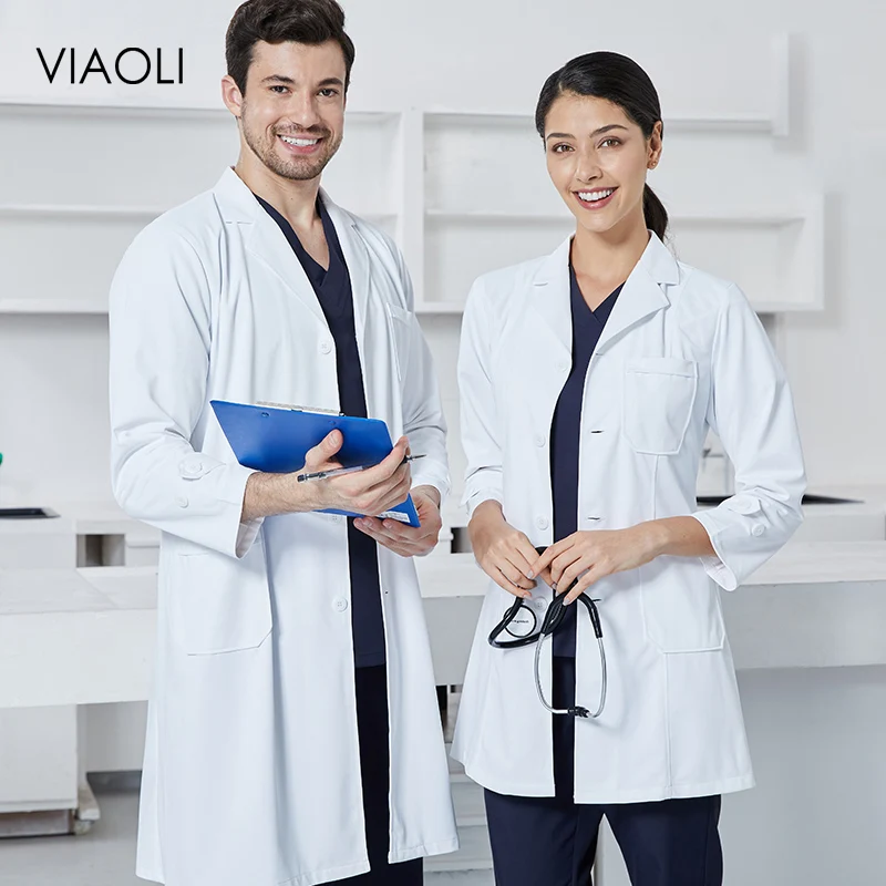 Wholesale Medical Uniforms Clothes Spot white coats medical spa hospital gown lab coat nurse scrub uniform pharmacy veterinary