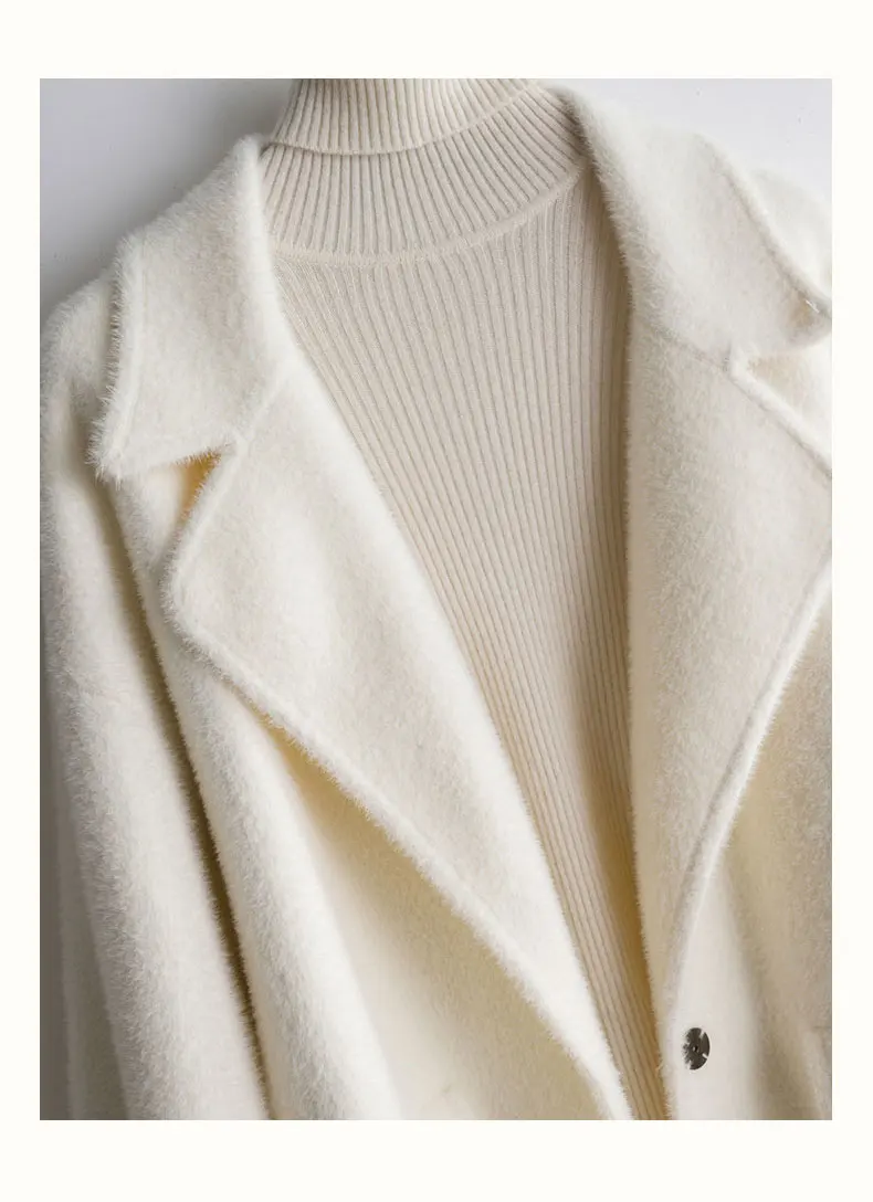 BELIARST/ осенне-зимнее новое шерстяное пальто с длинными рукавами женское плотное высококачественное бархатное пальто женский длинный кардиган