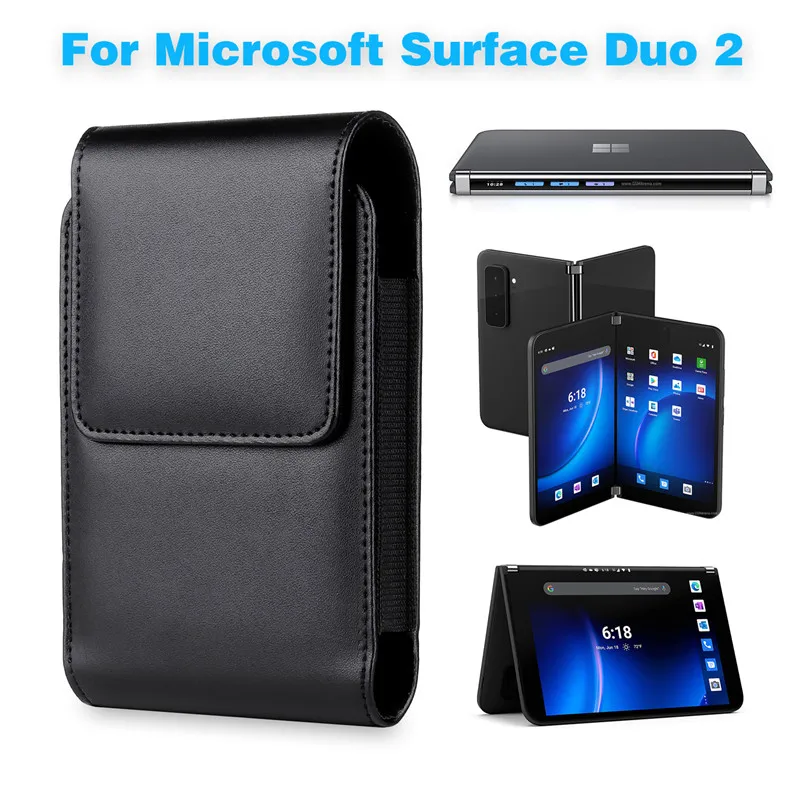 Per Microsoft Surface Duo 2 Custodia Per Telefono Custodia In Pelle Pu E Copertina Per Pc Per Microsoft Surface Duo 2 Cintura Pouc