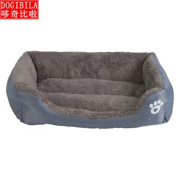 

Factory direct autumn and winter cashmere padded square footprints cat kennel dog kennel pet kennel warm and breathable