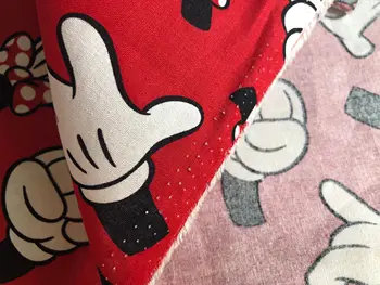 

Lovely glove pattern in red cotton fabric handmade Sewing fabric width 110cm 1yard