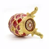 QIFU Red Easter Faberge Egg Crystals Jewelry Trinket  Box Gift 3