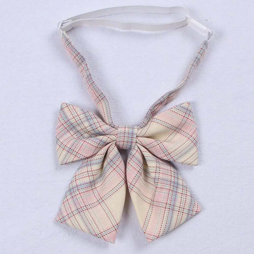 Fashion 5pcs Orthodox Jk Lattice Bowtie High School Uniform Collar Butterfly Japanese Girls Students Preppy Chic Adjustable - Цвет: tie A