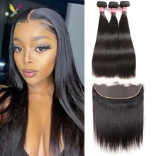 

Bone Straight 3 Bundles With Lace Closure Frontal Brazilian Human Hair Weave Bundles With Frontal Remy Hair Frontal With Bundles
