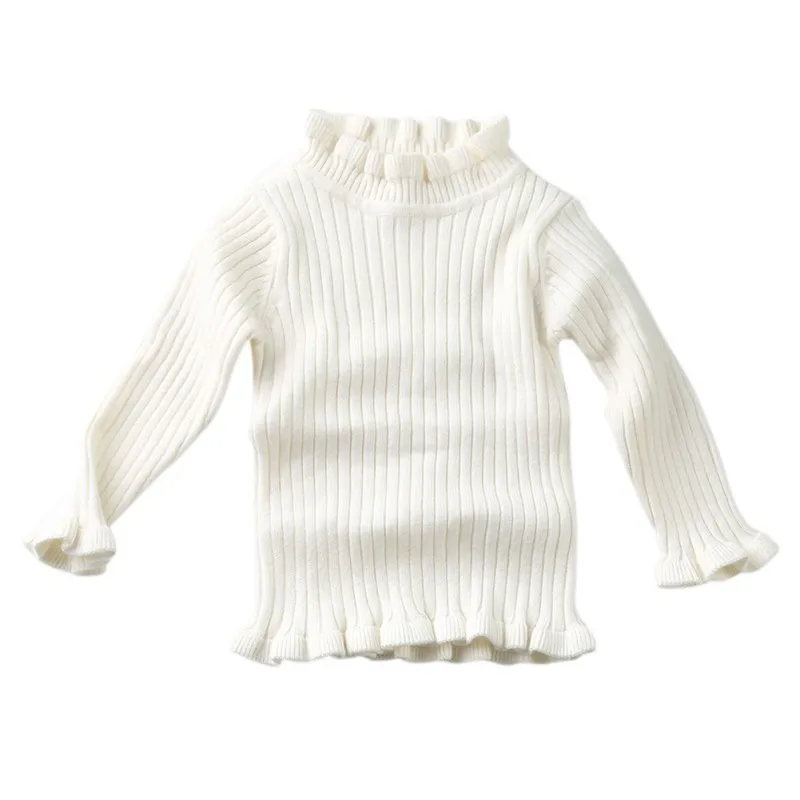 Осенне-зимний вязаный свитер с длинными рукавами для маленьких мальчиков и девочек; Повседневная однотонная теплая удобная детская одежда; пуловер для девочек - Цвет: 27W
