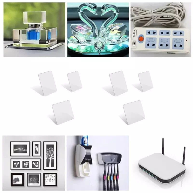 Waterproof Sticker Powerful Non-Mark Photo Wall Auxiliary Double-Sided Pendating Fixed Two Sticky Bathroom Tape 10/20Pcs double sided tape
