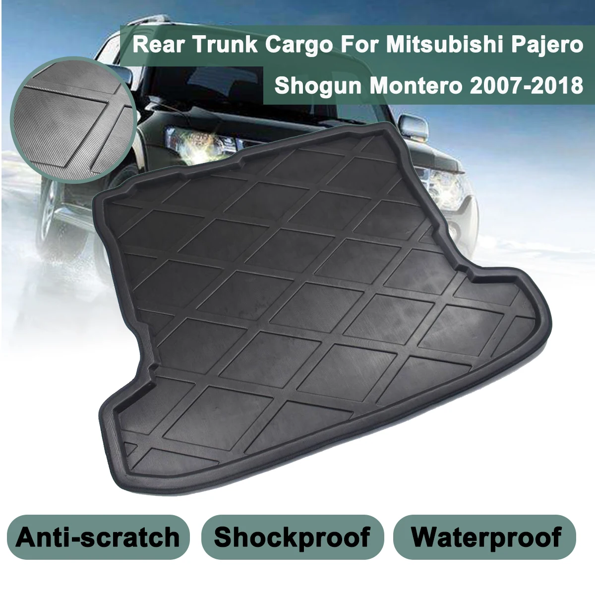Cargo Liner For Mitsubishi Pajero V97 Shogun 2010 2018 2007 2008 2009 Boot Tray Rear Trunk Cover