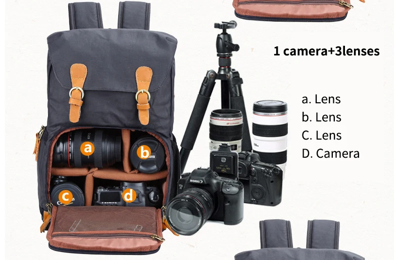 Цифровой DSLR камера сумка рюкзак для фотоаппарата водонепроницаемые фотообъективы холщовые чехлы для Canon Nikon камеры дорожные сумки XA152K