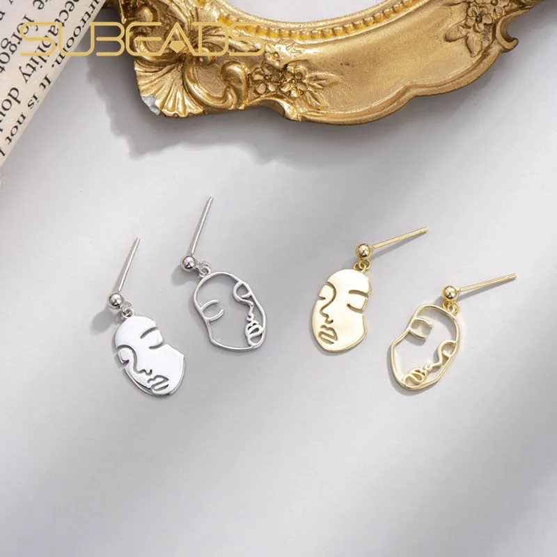 Subeads реальные 925 стерлингового серебра уход за кожей лица свисающие серьги для