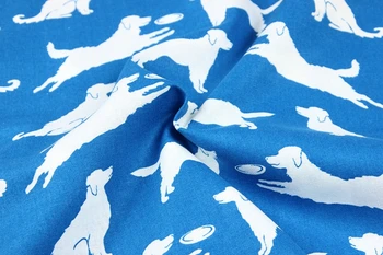 

Cartoon dog 100% cotton print fabric, handmade DIY garment dress girl children cloth 140*50cm