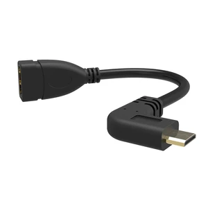Image 2 - High Quality Left Angled Gold Plated Mini HDMI To HDMI Compatible  Female Cable Male To Female For HDTV 1080p PS3 Evo HTC Vedio