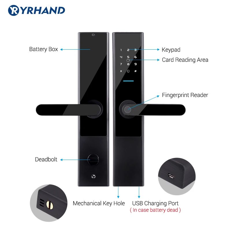 Электронный смарт замок с Bluetooth Wi Fi сканирование отпечатка пальца|Электрический