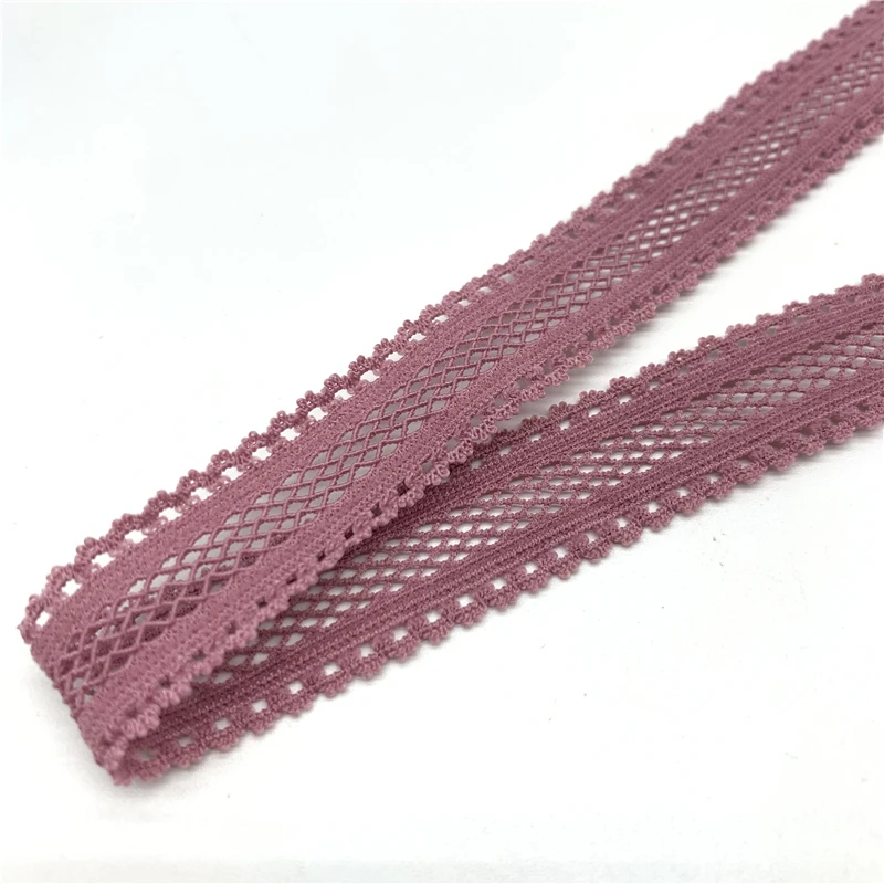 15mm Elastic Grid Ribbon Fold Over Spandex Elastic Band 5yards/Lot For Sewing Lace Trim Waist Band Garment Accessory ribbon decoration ribbon supplies sewing ribbon lace trim ribbon