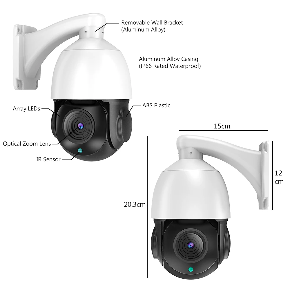Onvif SONY датчик H.264/265 ++ 5 Мп 3 2 МП 100 м ИК Ночное Видение CCTV IP PTZ камера скоростная