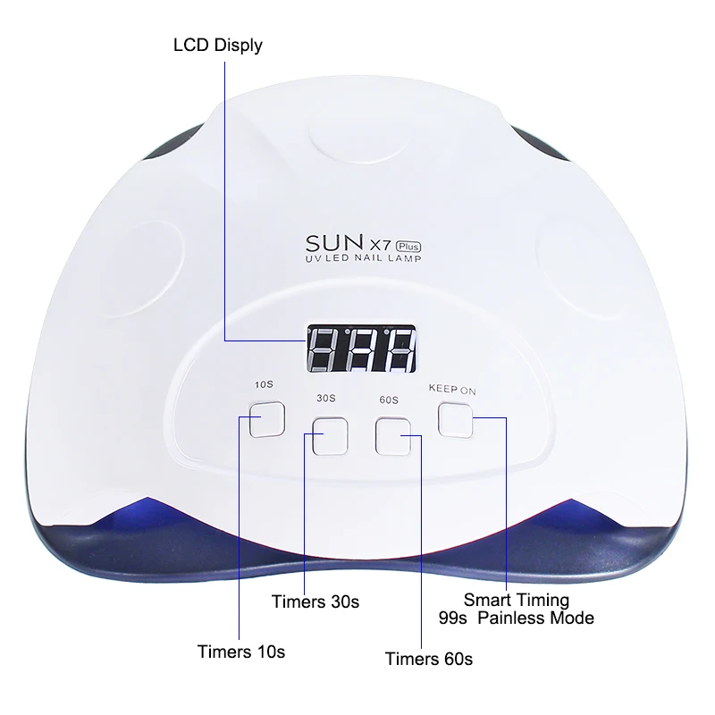 SUN X7/5 Plus 84/54/24W Светодиодная лампа для сушки ногтей УФ геля 10/30/60/99s безболезненный