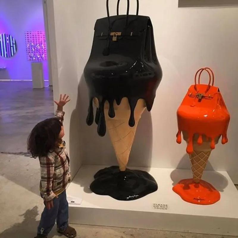 Nordic Baby Birkream Statue Art Angels Ice Cream Bag Sculpture Decoration Accessories GK Home Decor For Living Room Modern | Дом и сад