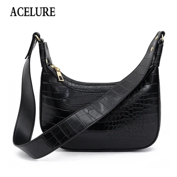 

ACELURE Elegant Ladies Alligator PU Leather Crocodile Pattern Handbags Simple Shoulder Bag Stylish All-match Women Crossbody Bag