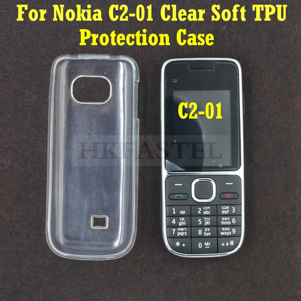 HKFASTEL Protection Case For Nokia C2 C2-01 C2 01 jelly Clear Soft TPU Back Case Protection Skin Camera Protect Cover phone carrying case