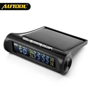 

AUTOOL TW500 Car HUD Solar Power TPMS Tyre Pressure Monitoring With Speedometer Auto Security Alarm Systems