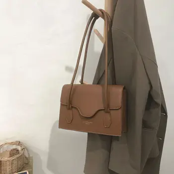 

2020 New Armpit bag Solid Concise Style Women Handbag Shoulder Bag Large Capacity Joker Texture Vintage Female Bag