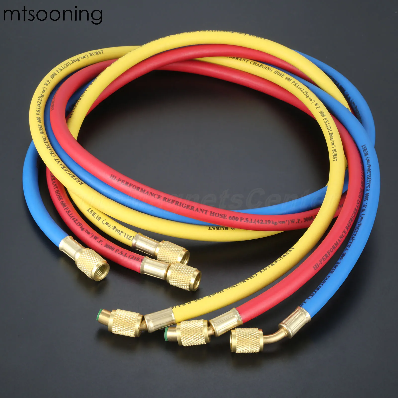Mtsooning 1/4 &quotSAE 60&quot 1 5 m A/C Шланги для зарядки трубы хладагента R134a инструменты