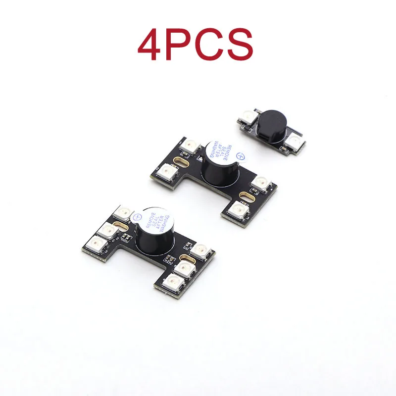 4PCS LED Tail Light WS2812B Buzzer Navigation Lamps 4.5-5.2V Spare Parts for RC Micro Drone F3 CC3D F4 Flight Controller