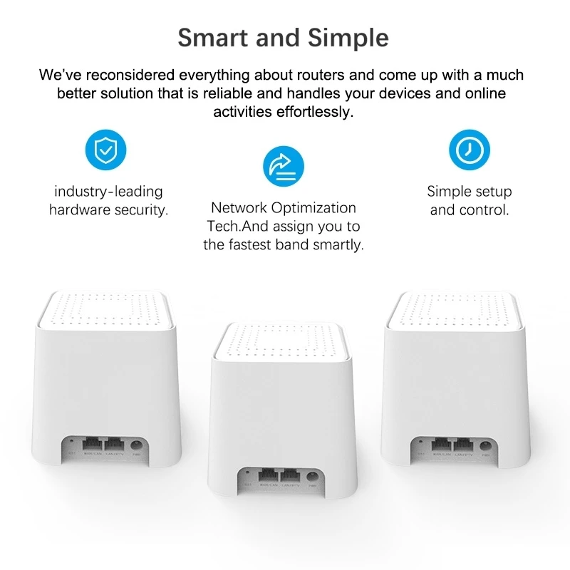 KuWFi Lưới WiFi Router 2.4G 5G AC1200 Kép Cả Nhà Lưới Hệ Thống WiFi Không Dây Cầu Repeater WiFi nhiều Vùng Phủ Sóng