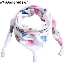 Новинка; Детский шарф с рисунком из мультфильма; треугольное полотенце для малышей; хлопковая ткань; сезон осень-зима; детский тёплый шарф-шаль