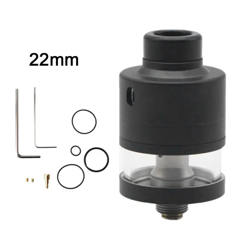 

1Set Haku Riviera RDTA Atomizer 316 Stainless Steel 22MM/24MM Rebuildable Atomizer Tank with BF PIN for 510 Mods