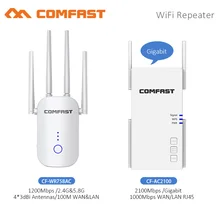 Répéteur WI FI 5G 1200 2100M, longue portée, 2.4 ghz, amplificateur de Signal sans fil, 4 antennes, routeur domestique
