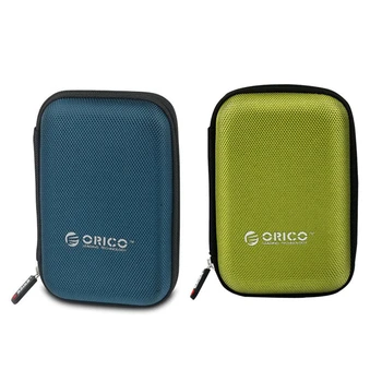 

Orico 2 Pcs Phd-25 2.5 Inch Hdd Protection Bag Box for External Hard Drive Storage Protection Case for Hdd Ssd, Green & Blue
