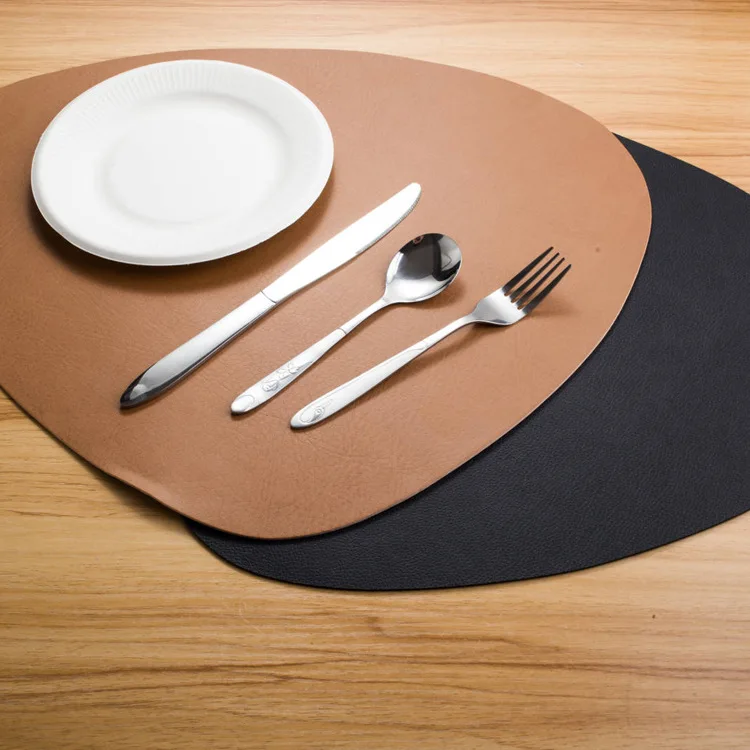 Nordic Leather Placemat Insulation Oilproof Western Food Mat Dining Tableware Table Mat Pads Bowl Cup Coaster 1 Nordic Leather Placemat Insulation Oilproof Western Food Mat Dining Tableware Table Mat Pads Bowl Cup Coaster 3
