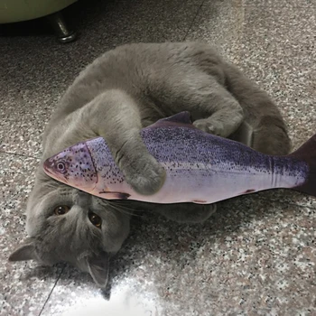 

30vm Pet Soft Plush Creative 3D Carp Fish Shape Cat Toy Gifts Catnip Fish Stuffed Pillow Doll Simulation Fish Playing Toy