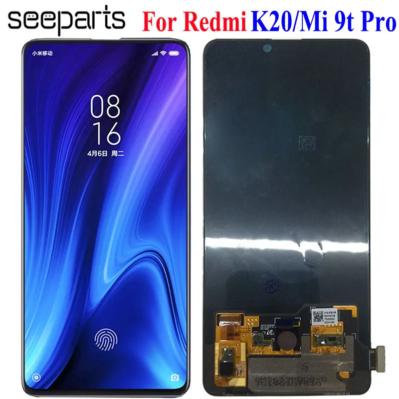 Super Amoled For Xiaomi Redmi K20 LCD Display Touch Screen Digitizer Assembly For Xiaomi Mi 9t LCD For Xiaomi Redmi K20 Pro LCD