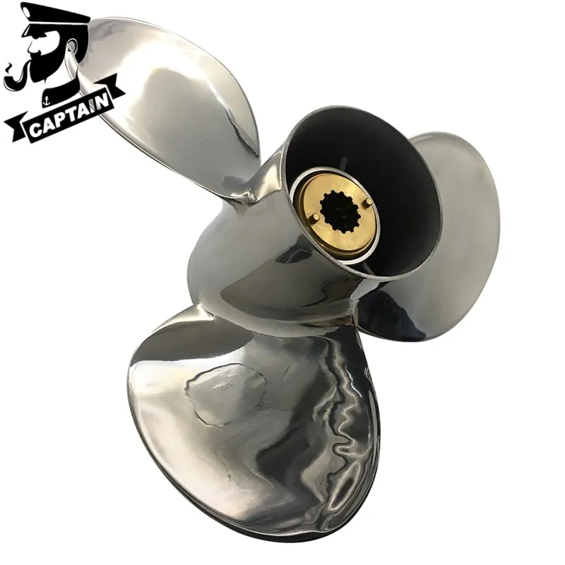 Captain Propeller 10 1/2x13 Fit Mercury Outboard Engines 50HP 55HP 60HP 70HP Stainless Steel 13 Tooth Spline RH 48-855858A46 outboard propeller 13 1 4x17 for yamaha 50hp 60hp 70hp 75hp 80hp 90hp 130hp stainless steel 15 splines boat parts