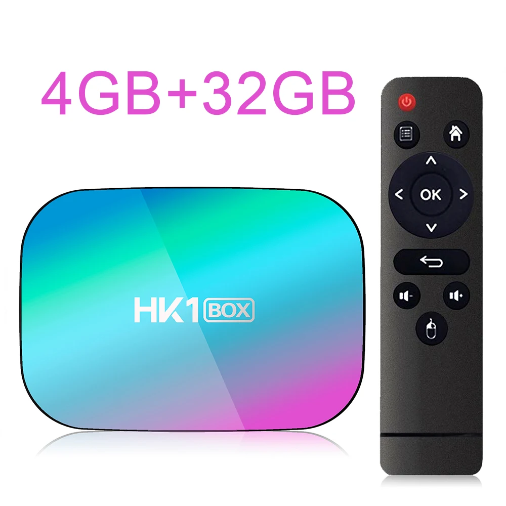 HK1 коробка Amlogic S905X3 Android 9,0 tv BOX 4G 128G 4K 8K Android Smart tv Box Dual Wifi BT4.0 IP tv медиаплеер Netflix Youtube - Цвет: 4GB 32GB