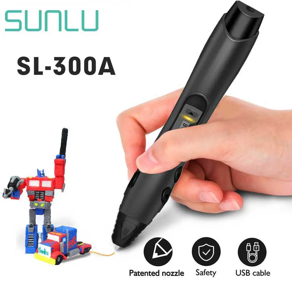 SUNLU 3D Ручка SL-300A поддержка ABS/PLA/PCL нить 1 75 мм детские ручки для рисования