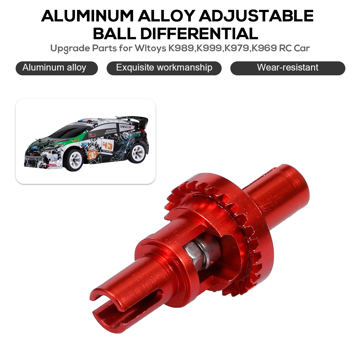 Replacement Parts for Wltoys K989 K999 K979 K969 RC Car Metal