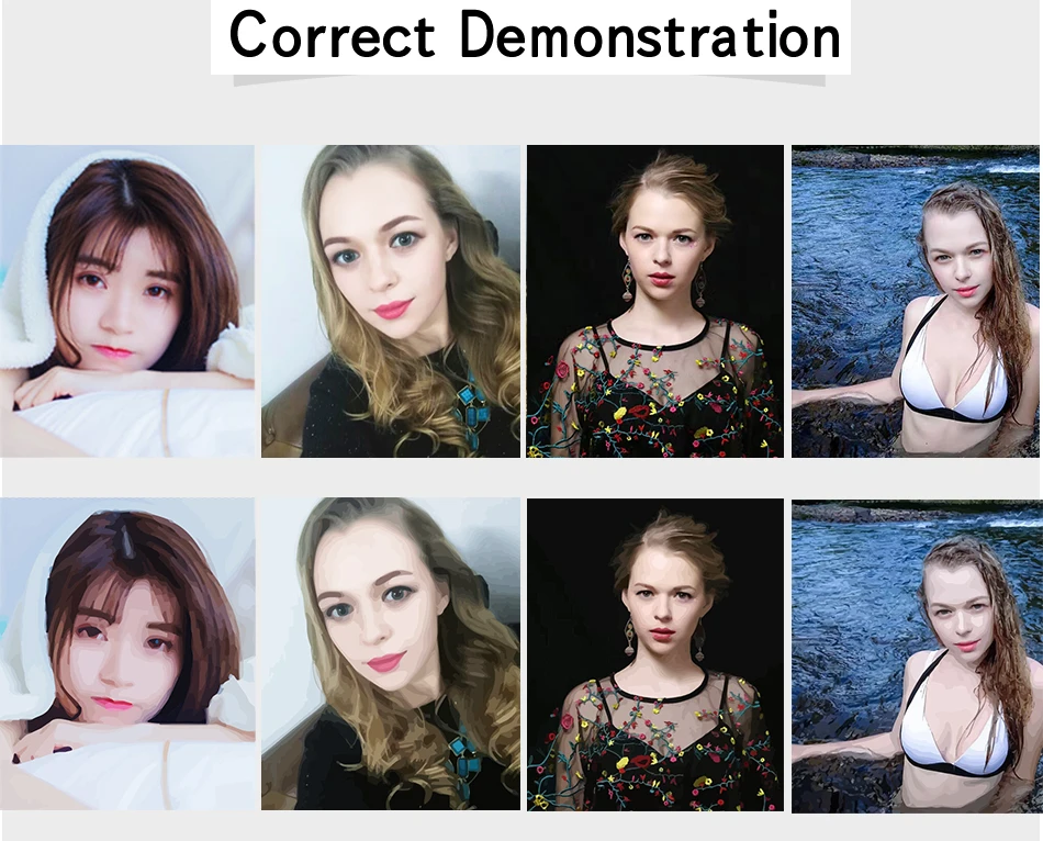 Description Picture 6 of itemGATYZTORY Photo Custom Painting By Numbers Personality Custom Picture Figure Drawing On Canvas Acrylic Paint Diy Canvas Gift