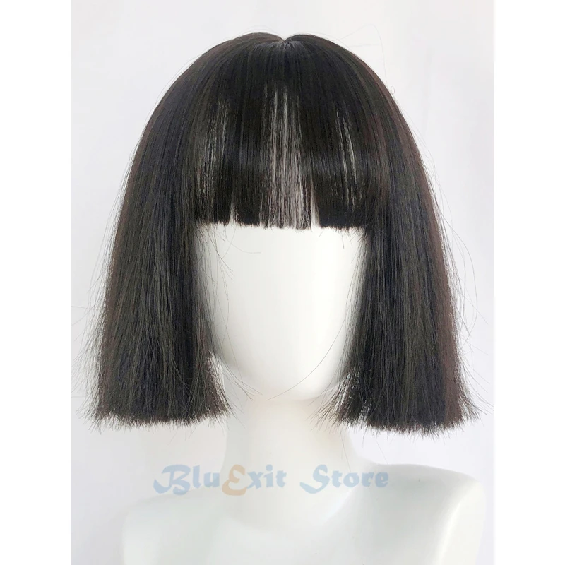 Natural Black Lolita Women Short Fringe Bangs Adult Chic Girls Cosplay Accessories Daily Wear Heat Proof Fibers |