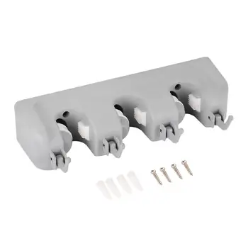 

Convenient Mluti-Function Mop Broom Deck Holder Stent Sustain Hang Rag Hook Gray Houseware practical tools finishing