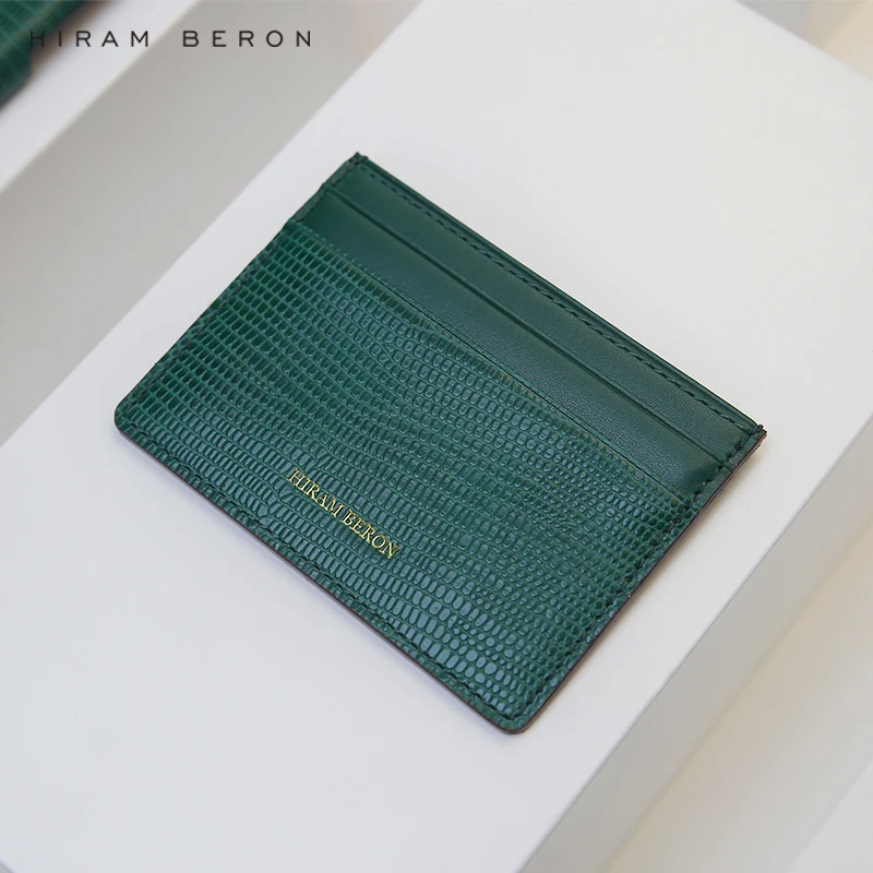 Кожаный чехол с зеленой Ящерицей Hiram Beron Monogram мужские роскошные кожаные товары